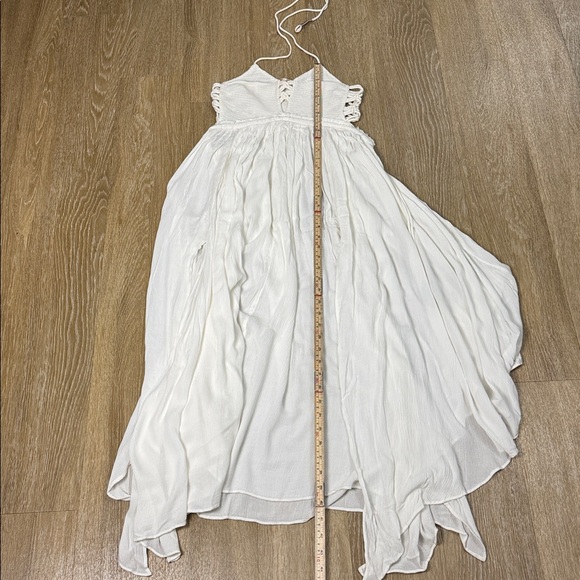 Free People Coconuts All Day Macrame Asymmetrical Hem Maxi Boho Beach Dress XS - Picture 10 of 13